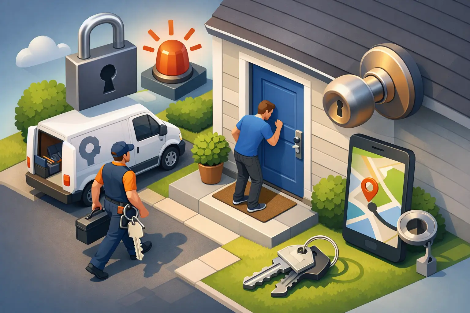 when to call a locksmith for house lockout help featured - Blog