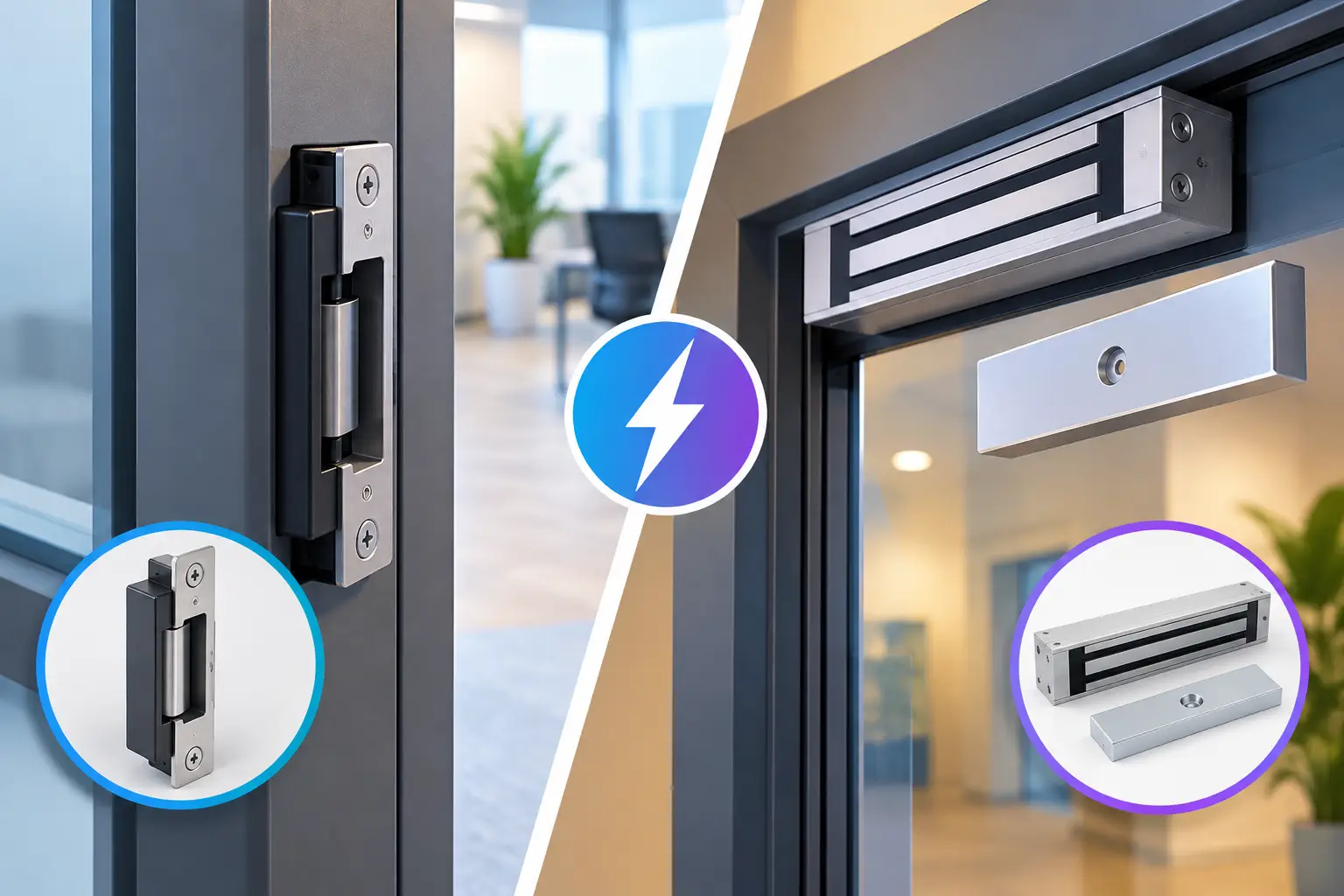 Electric Strikes Versus Maglocks Compared svg+xml,%3Csvg%20xmlns%3D%27http%3A%2F%2Fwww.w3 - Electric Strikes Versus Maglocks Compared